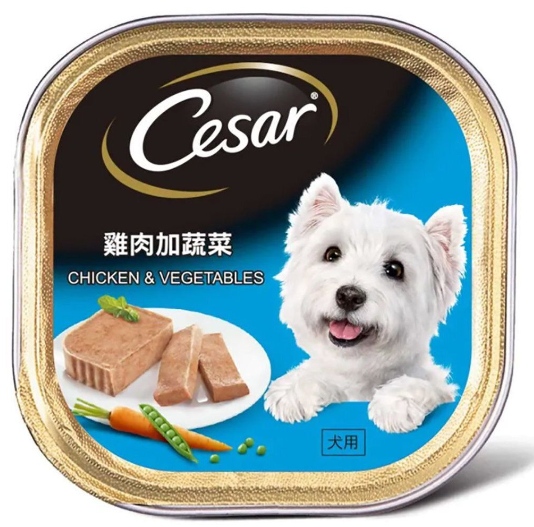 Cesar-雞肉加蔬菜 狗餐盒 100g