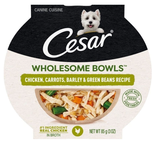 Cesar- 雞肉及蔬菜(胡蘿蔔+大麥+四季豆) 主食碗  85g