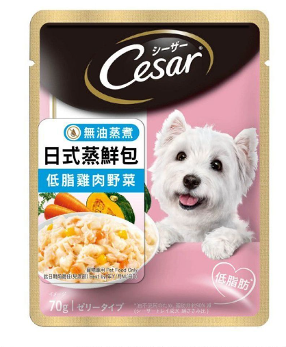 Cesar- 低脂雞肉與蔬菜 狗濕包 70g