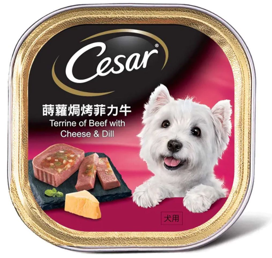 Cesar- [原箱優惠] 蒔蘿焗烤菲力牛 狗餐盒 100g*24 主圖