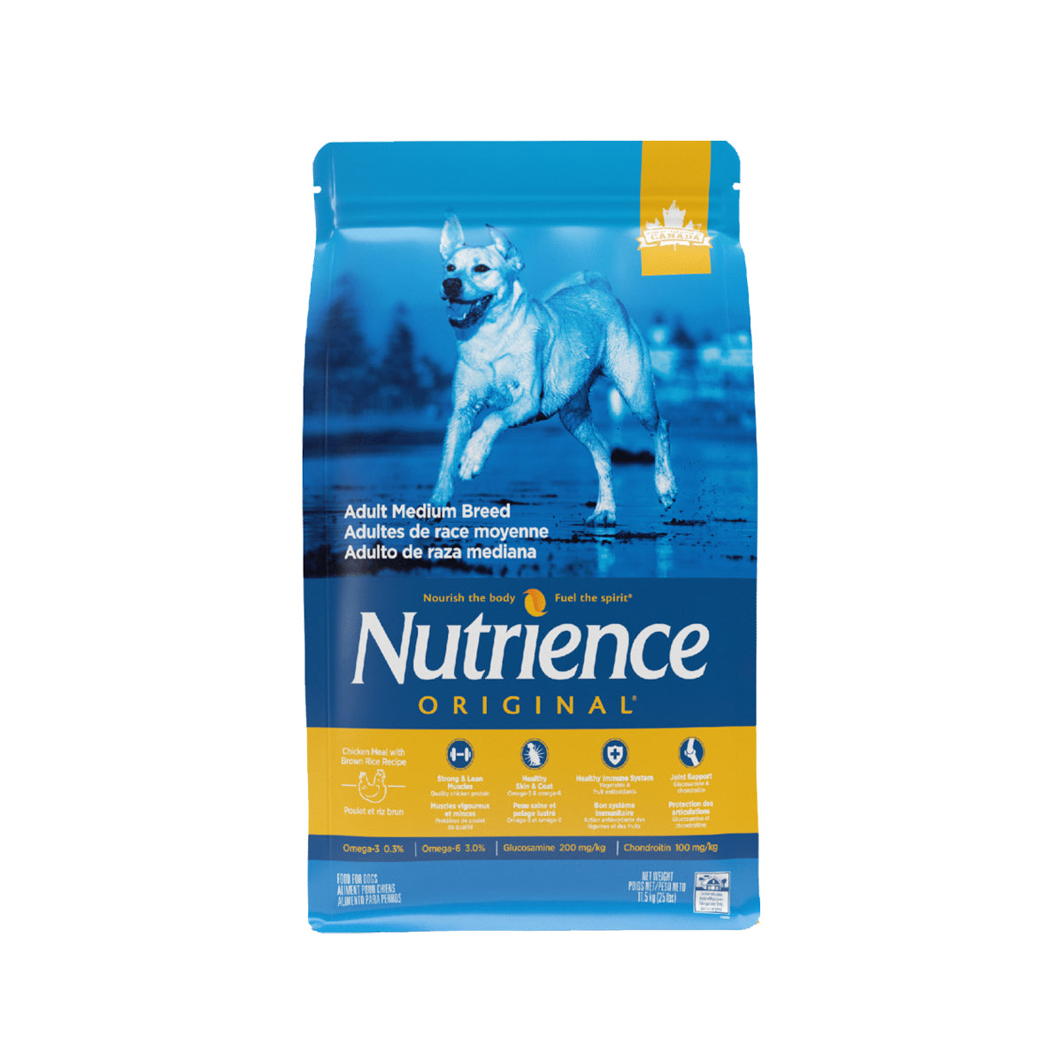 Nutrience - Original 經典系列 雞肉糙米配方 成犬糧 25lb（D6039）EXP 2026