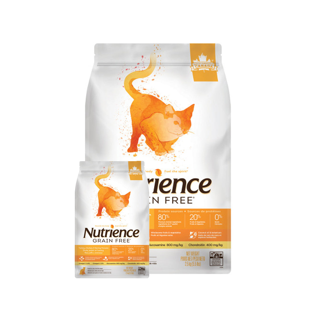 Nutrience - Grain-Free All-Natural Cat Food (Turkey, Chicken, Herring) 11lb (5.5lb x 2) Main image