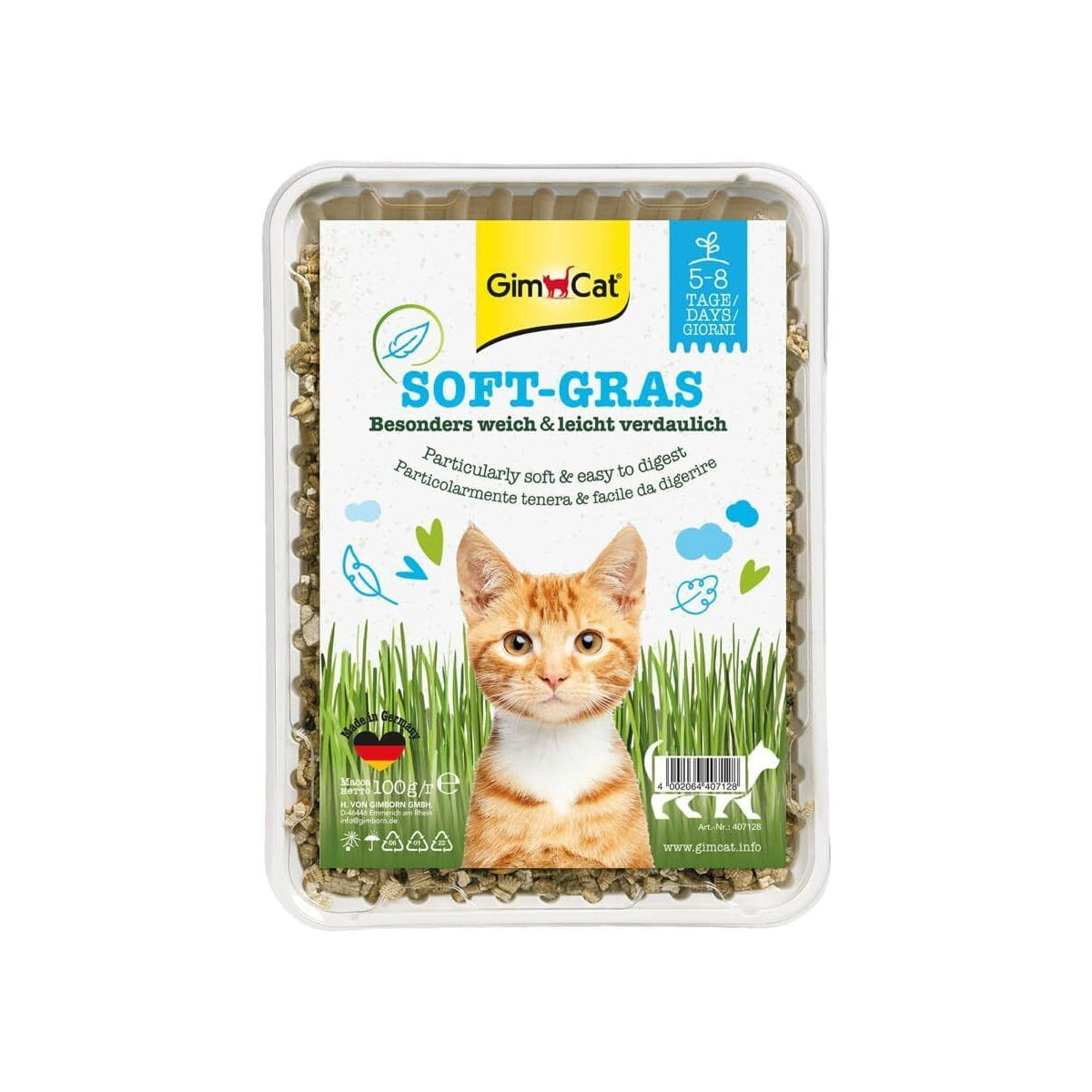 GimCat-特級幼嫩多汁貓草100g Soft Grass