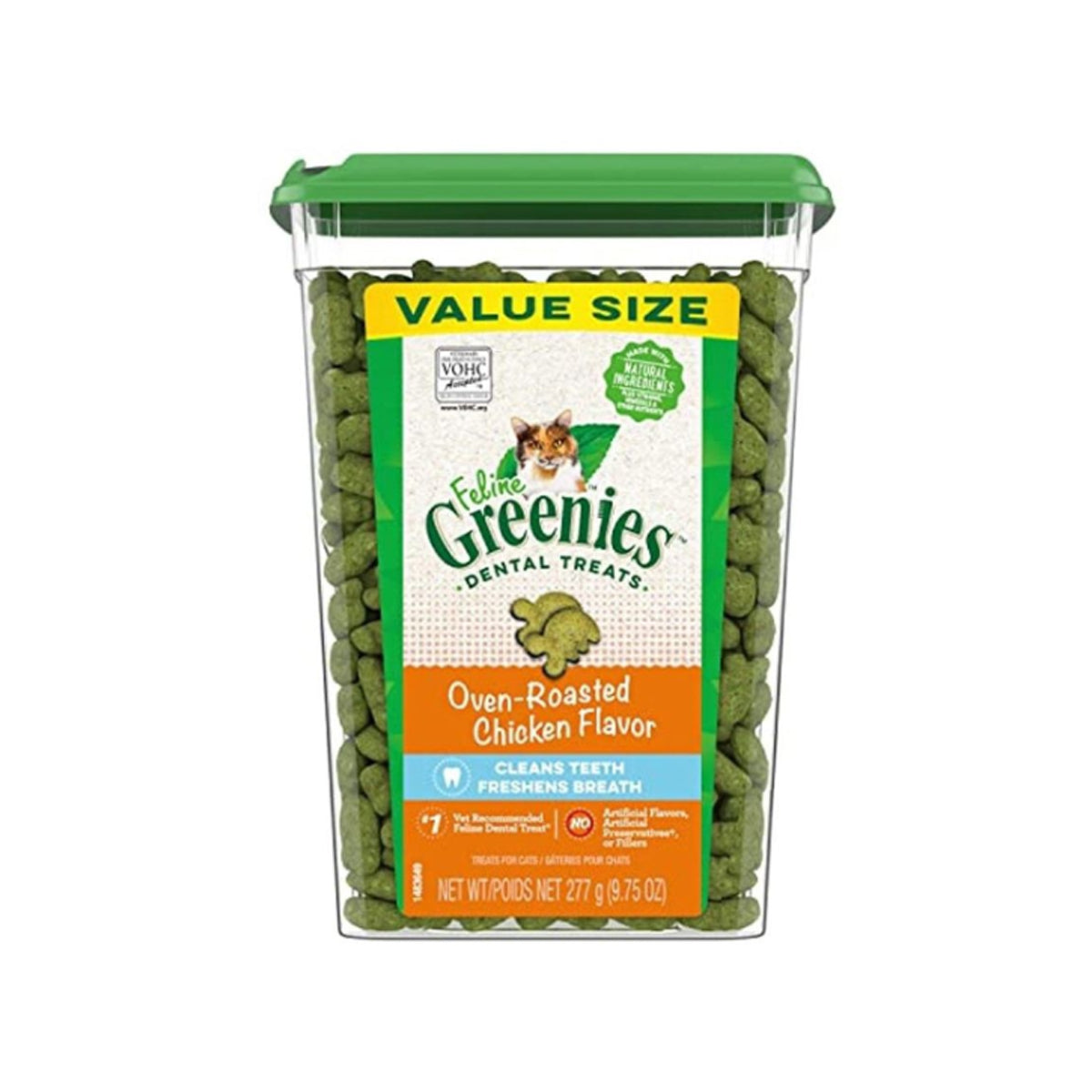 GREENIES - FELINE 貓小食烤雞肉味珍寶桶 9.7安士