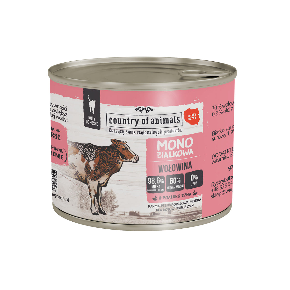 country of animals - 波蘭單一蛋白主食貓罐頭｜牛肉 200g Main image