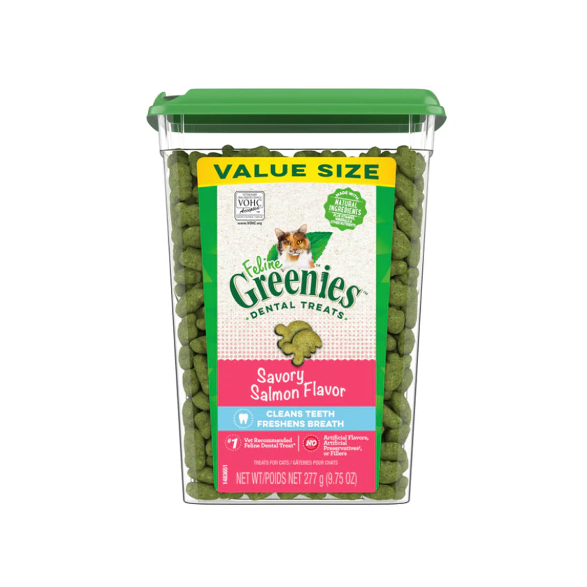 GREENIES - FELINE 貓小食三文魚味 珍寶桶 9.7安士 Main image