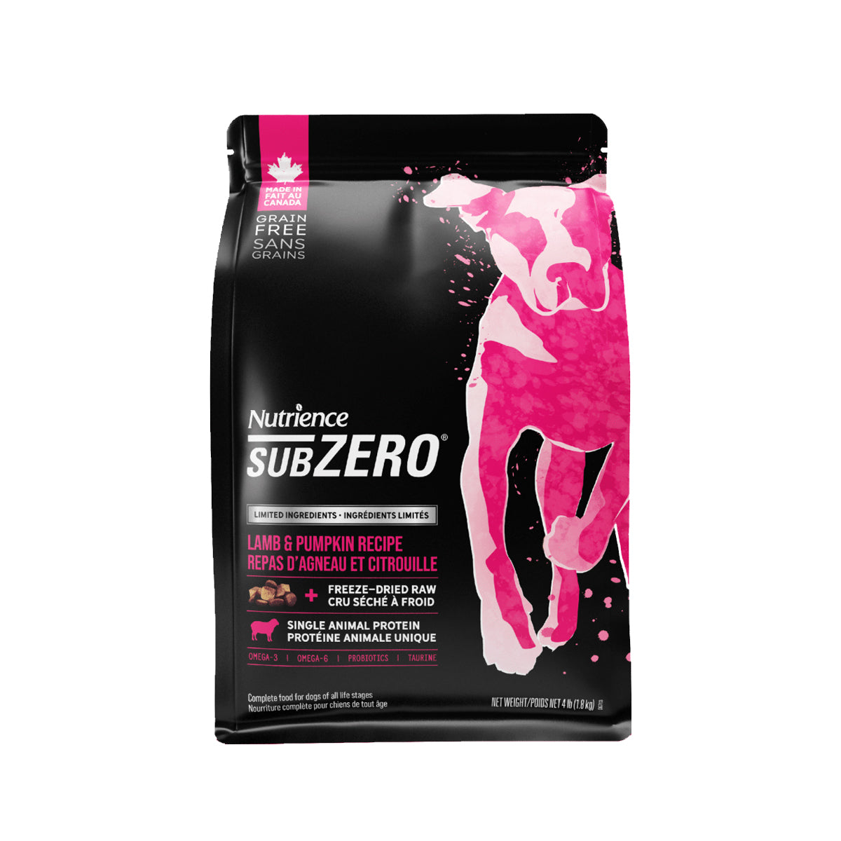 Nutrience - Subzero Single Protein Grain-Free Lamb & Pumpkin + Freeze-Dried Fresh Meat Formula Dog Food 22lb (D6704) Main image