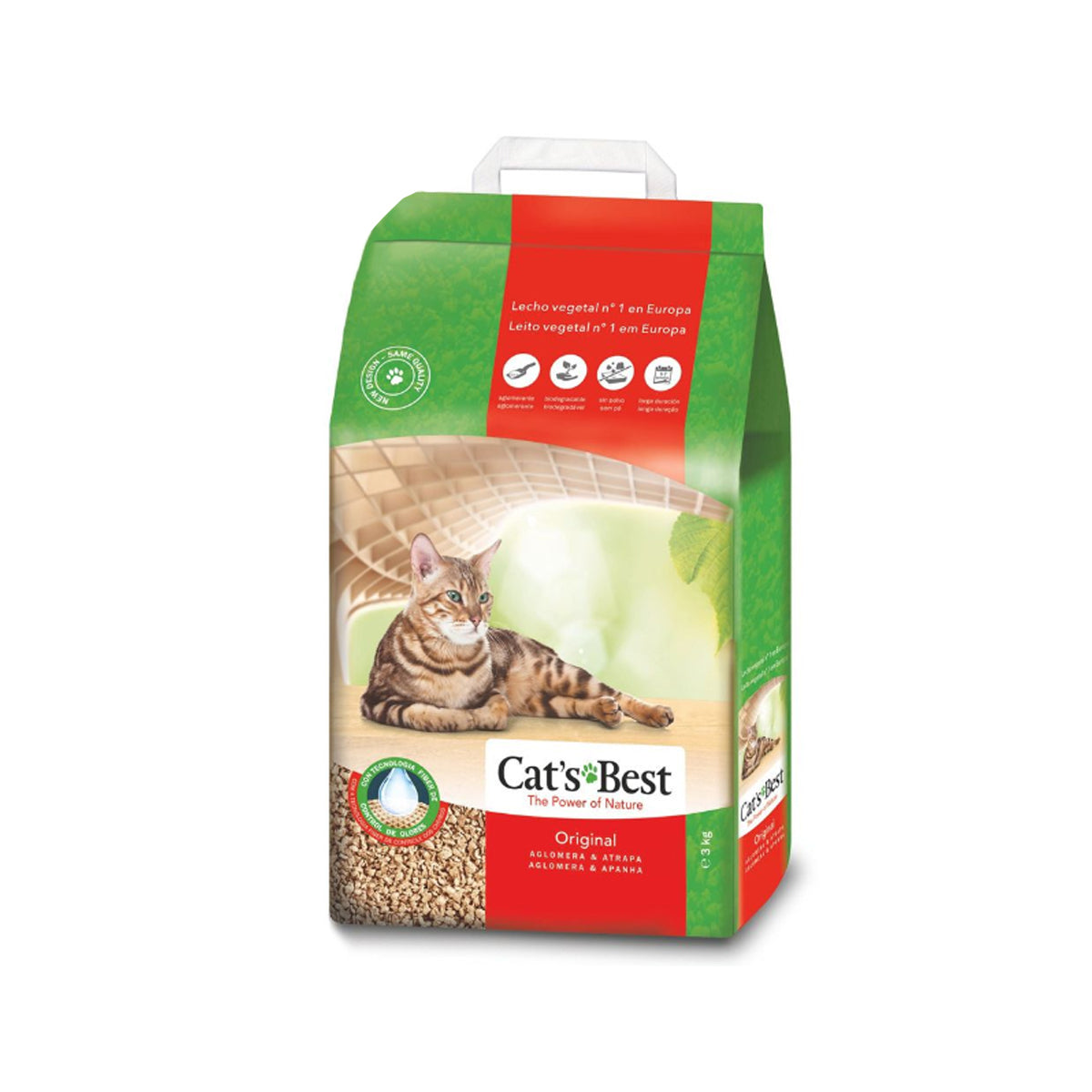 Cat’s best -黏結吸臭 木貓砂 3kg 高吸水量 除臭抗菌 凝結快 環保 Main image