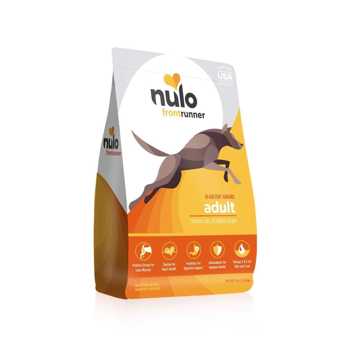 nulo - Nulo Frontrunner - 高肉乾糧成犬配方（雞肉、燕麥、火雞）3磅