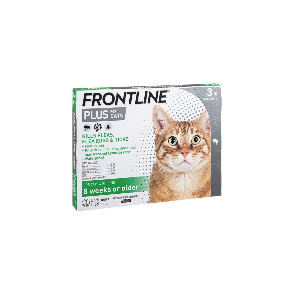 FRONTLINE - 貓用殺蚤防牛蜱滴劑(3支裝)(適合8星期或以上)
