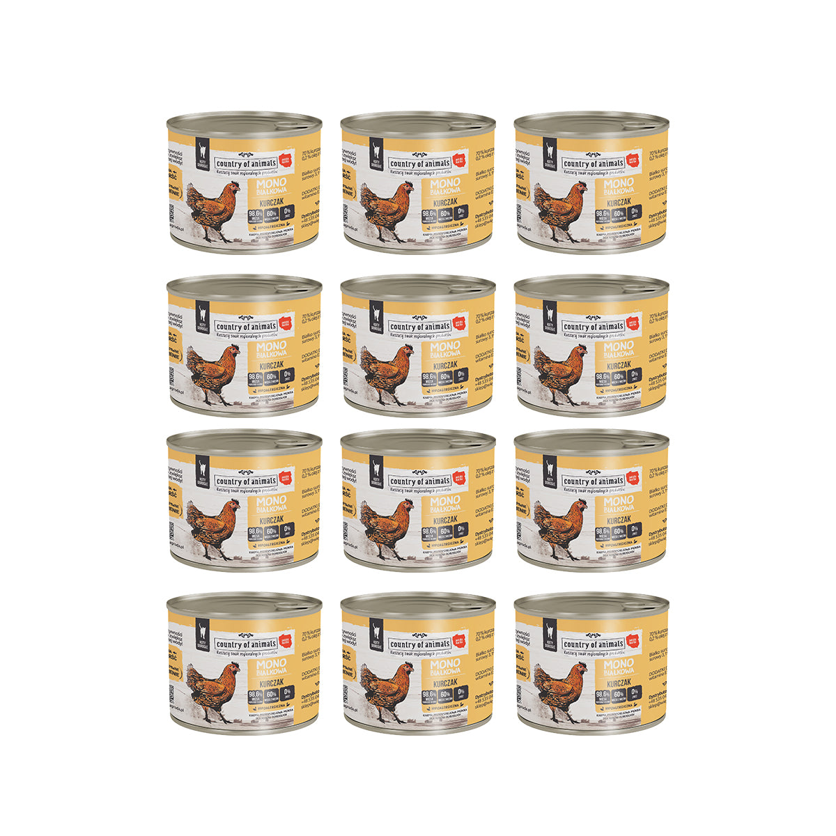 country of animals - 「原箱12件」波蘭單一蛋白主食貓罐頭｜雞肉 200g*12 Main image