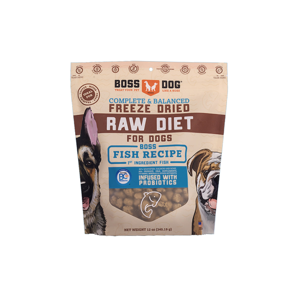 BOSS DOG - 魚肉配方主食凍乾 狗糧 -12oz Main image