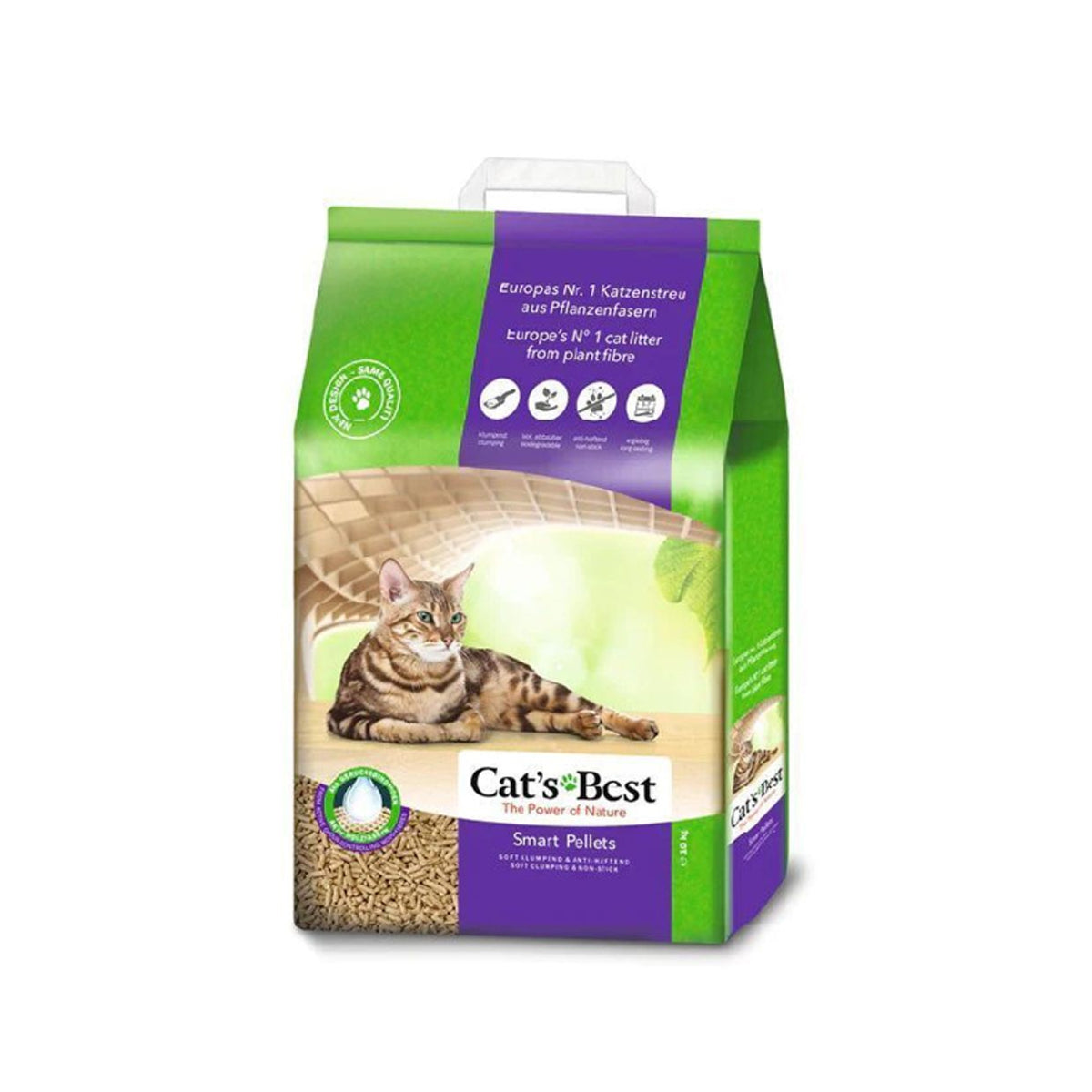 Cat’s best -不黏毛黏結木貓砂(紫色) 10KG