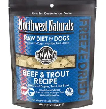 Northwest Naturals -凍乾犬糧 牛肉 + 鱒魚 配方 12oz 主圖