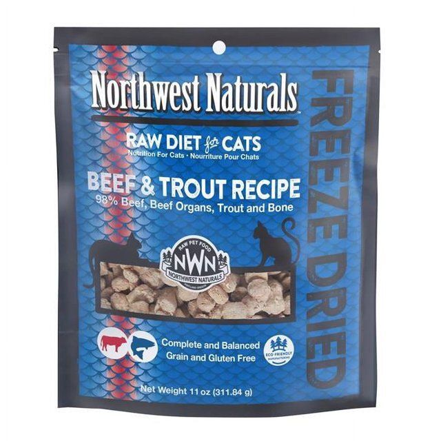 Northwest Naturals - 凍乾脫水 牛肉 鱒魚 全貓糧 11oz