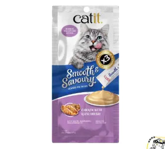 catit-雞肉 + 柴魚乾口味 貓肉醬小食 60g (15g x 4) 主圖