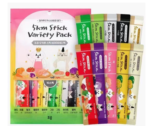 5km Stick-混搭口味 肉泥零食條 (14克x10)
