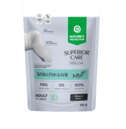 Nature's Protection-白魚+蝦狗濕糧糧 85g