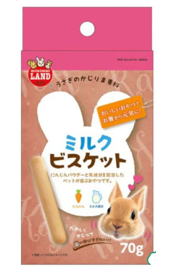Marukan-兔子零食 胡蘿蔔牛奶味手指餅70g