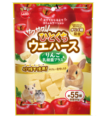 Marukan-小動物零食 乳酸菌蘋果味威化餅 85g