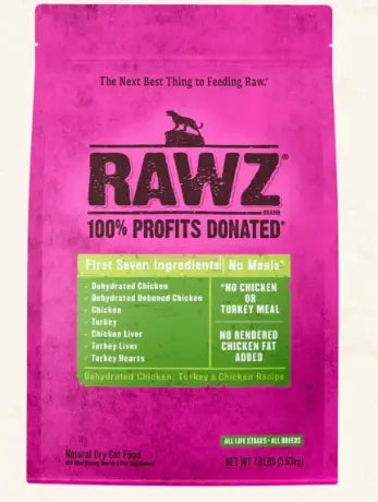 RAWZ- 脱水雞肉、火雞肉及雞肉配方全貓糧 7.8lb