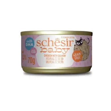 Schesir-雞肉 & 三文魚 幼貓主食罐 70g