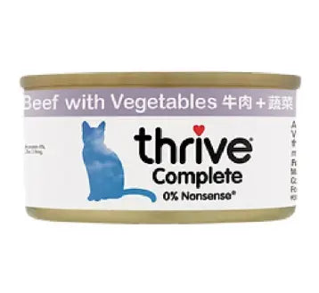 thrive-[原箱優惠]牛肉+蔬菜 全貓主食罐 75g*12 主圖