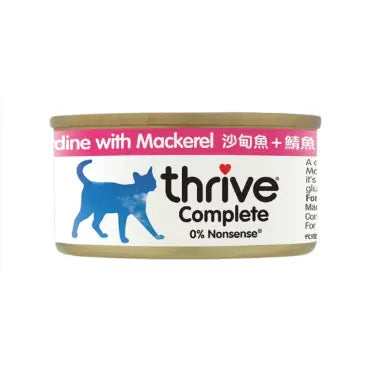 thrive-沙甸魚+鯖魚 全貓主食罐 75g