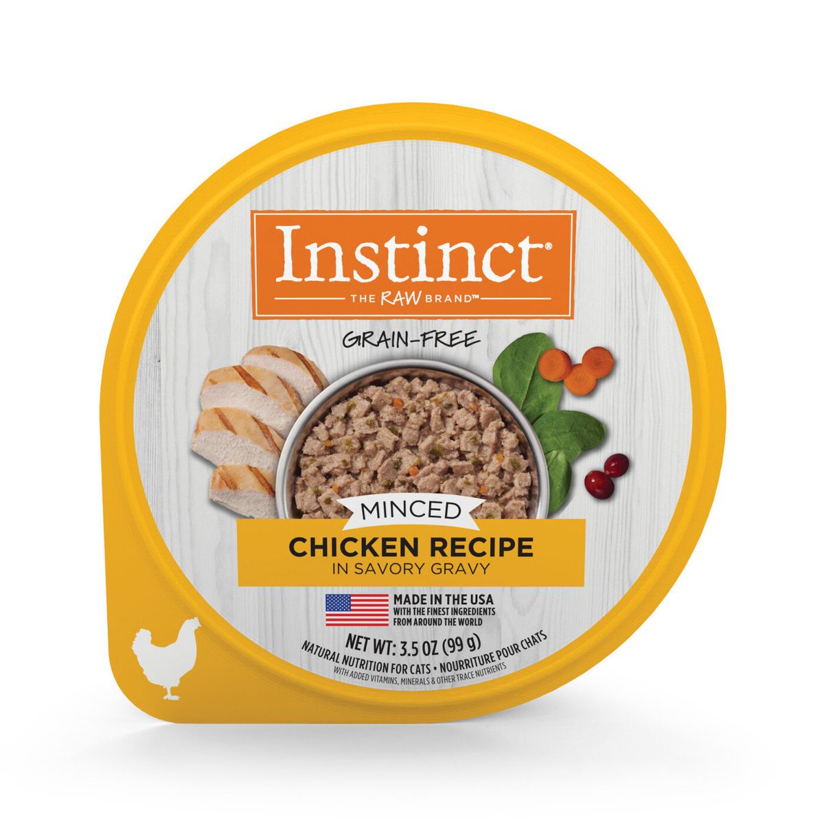 Instinct - 本能免治雞肉杯裝濕糧 3.5oz